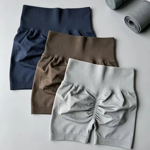 Women's High Waist Butt Lifting Stretch Yoga Shorts Summer Fashion Elastic Gym Fitness Running Workout Athletic Shorts